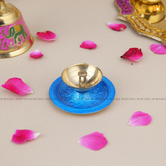 Small Akhand Diya Brass Deepam For Home Pooja Decoration